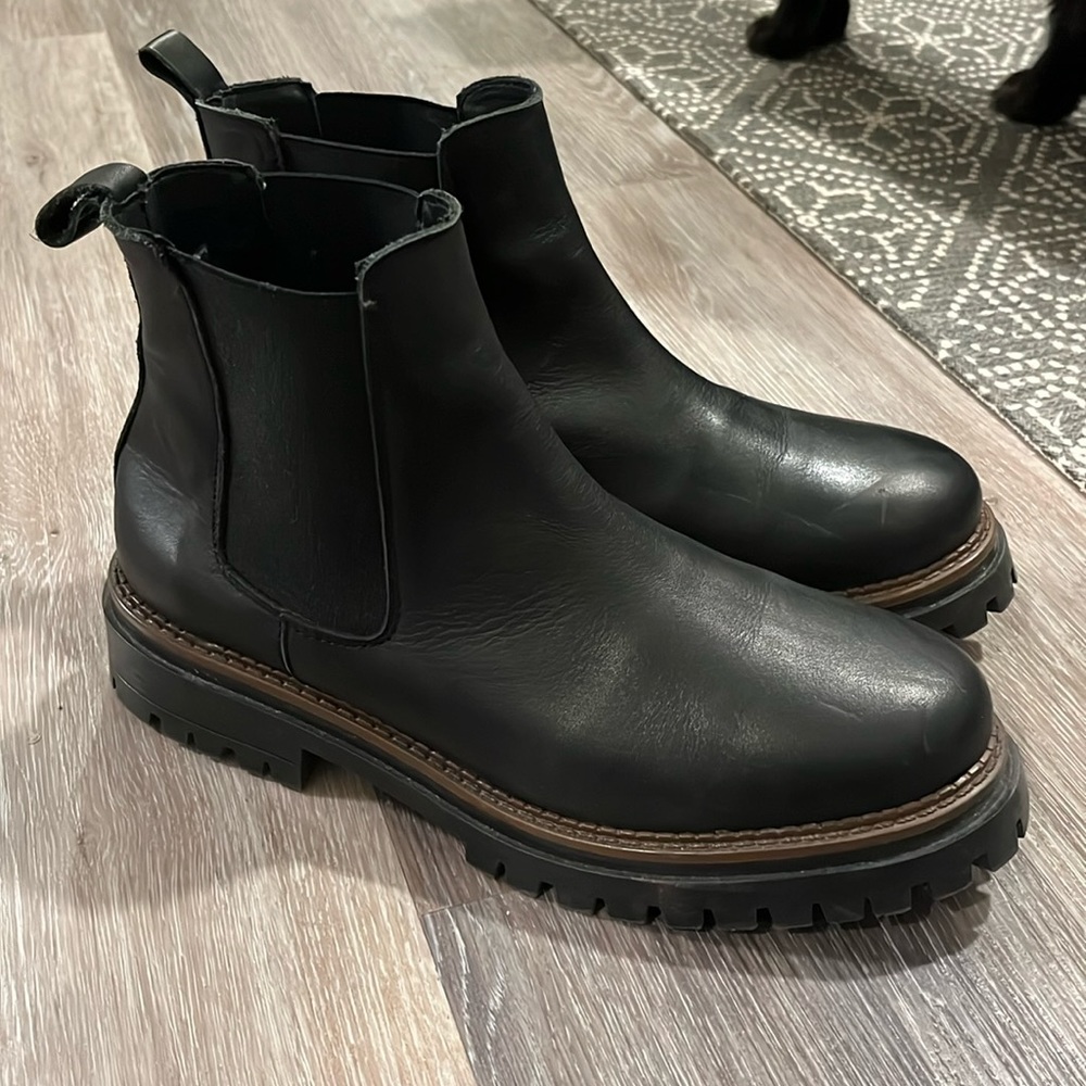 Black Italian Leather Boots